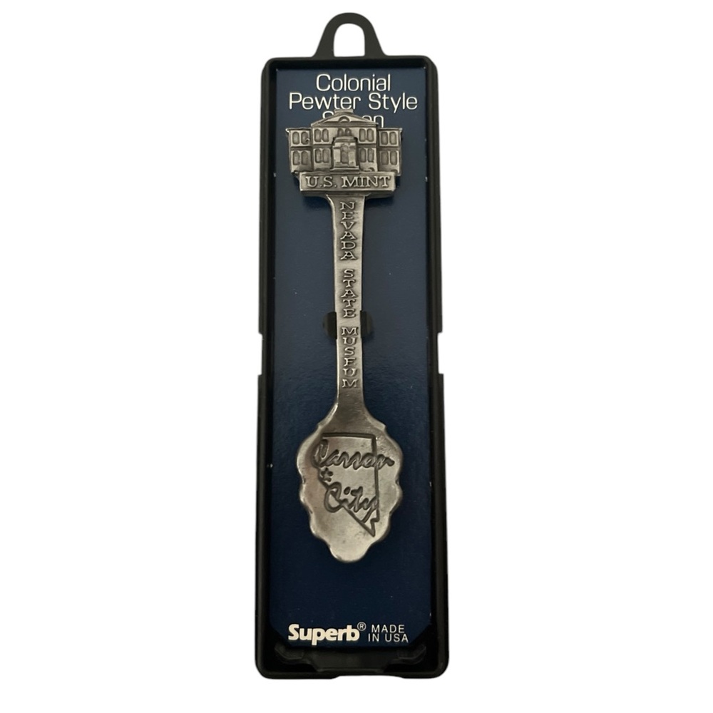 VTG Nevada Collectible Colonial Pewter Style Spoon US Mint Museum Carson City